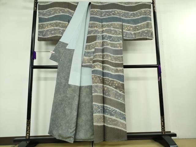 平和屋本店●極上 中国三大刺繍 スワトウ刺繍 汕頭・相良刺繍 総刺繍 訪問着 松竹梅 暈し染め 金糸 金通し地 さが美扱い 逸品　DZAB7737kh6