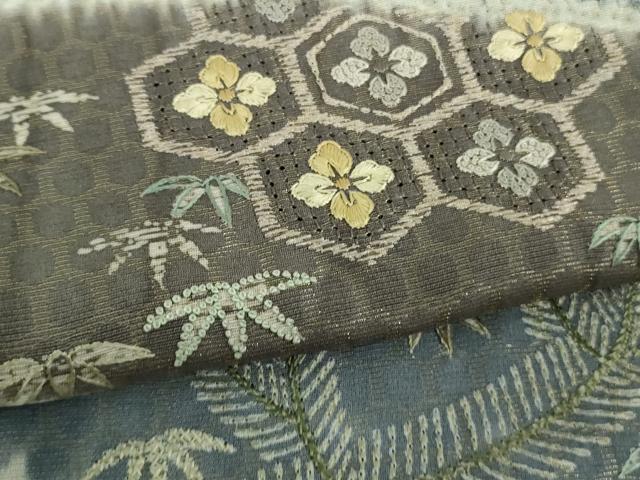 平和屋本店●極上 中国三大刺繍 スワトウ刺繍 汕頭・相良刺繍 総刺繍 訪問着 松竹梅 暈し染め 金糸 金通し地 さが美扱い 逸品　DZAB7737kh6