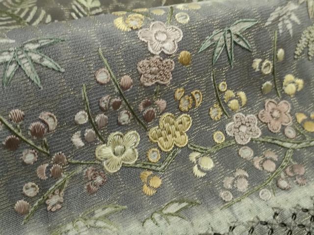 平和屋本店●極上 中国三大刺繍 スワトウ刺繍 汕頭・相良刺繍 総刺繍 訪問着 松竹梅 暈し染め 金糸 金通し地 さが美扱い 逸品　DZAB7737kh6