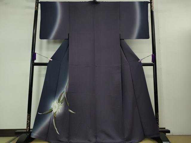 平和屋本店●極上　京都の名門ブランド　銀花仙　訪問着　草花文　暈し染め　金彩　反端付き　逸品　DZAB7740kh6