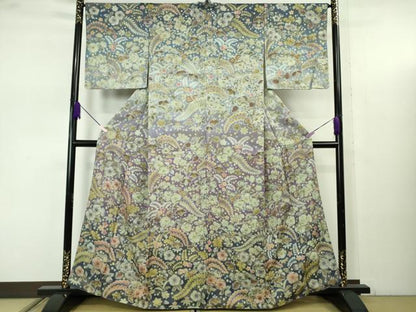 平和屋本店●極上　訪問着　辻が花　暈し染め　金通し地　逸品　DZAB7742kh6