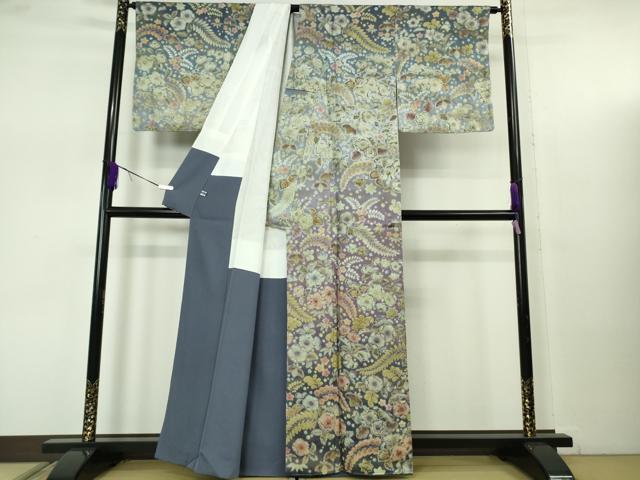 平和屋本店●極上　訪問着　辻が花　暈し染め　金通し地　逸品　DZAB7742kh6
