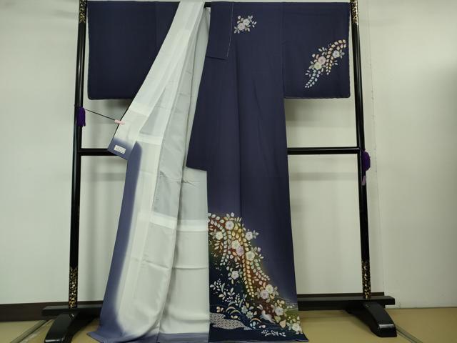 平和屋着物●極上 越後十日町の一流染匠 桐屋・翠山工房 訪問着 辻が花 暈し染 金彩 やまと金ラベル ロング丈 反端 逸品 未使用DZAB7744kh6
