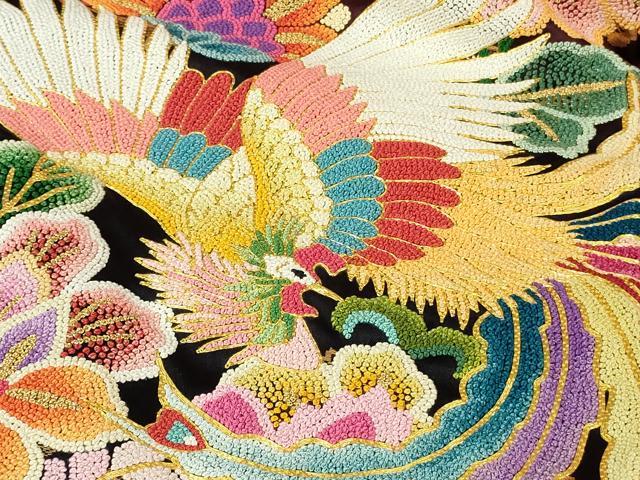 平和屋本店●極上　色打掛 和装 婚礼 結婚式 花嫁 神社挙式　相良刺繍　駒刺繍　総刺繍　鳳凰更紗花文　暈し染め　金糸　逸品　DZAB7750kh6