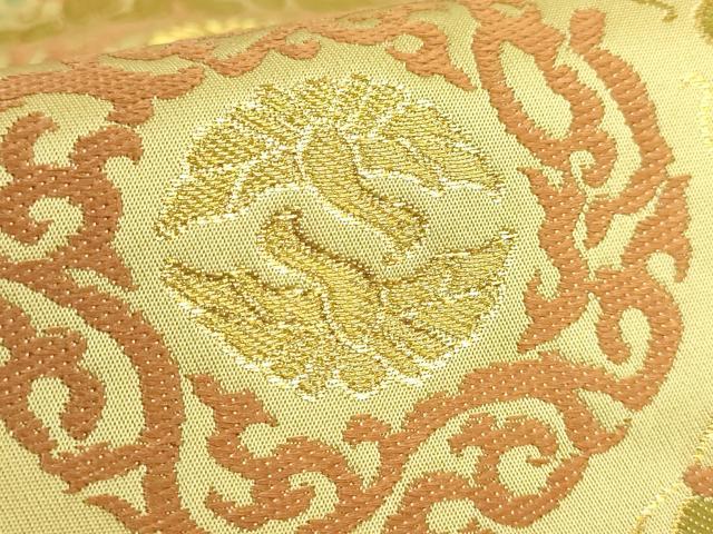 平和屋本店●極上　龍村晋謹製　全通柄袋帯　唐織　天平向易文錦　金糸　逸品　DZAB7757kh6