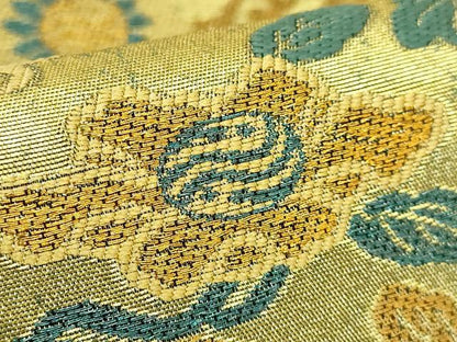 平和屋着物●極上　紋屋井関　御寮織　六通柄袋帯　草花文　金糸　逸品　DZAB7758kh6