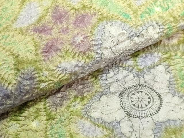 平和屋本店●極上　初代　久保田一竹　幻の辻が花　太鼓柄袋帯　逸品　DZAB7759kh6