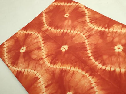 平和屋着物●極上　塩瀬　茜染　九寸開き名古屋帯　絞り　立涌文　正絹　逸品　DZAB7771kh6