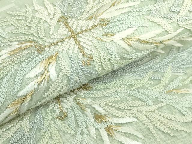 平和屋着物＊極上　夏物　中国三大刺繍　相良刺繍　総刺繍　九寸名古屋帯　菱　金糸　逸品　DZAB7778kh6