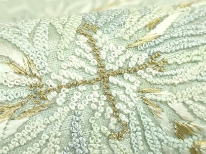 平和屋着物＊極上　夏物　中国三大刺繍　相良刺繍　総刺繍　九寸名古屋帯　菱　金糸　逸品　DZAB7778kh6
