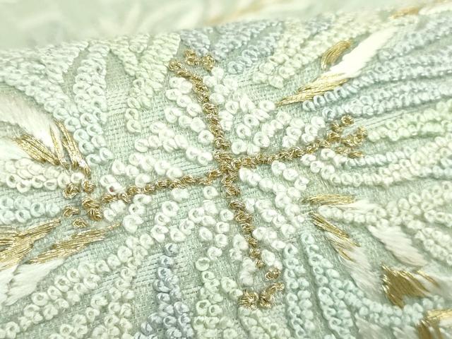 平和屋着物＊極上　夏物　中国三大刺繍　相良刺繍　総刺繍　九寸名古屋帯　菱　金糸　逸品　DZAB7778kh6
