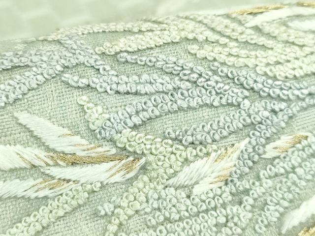 平和屋着物＊極上　夏物　中国三大刺繍　相良刺繍　総刺繍　九寸名古屋帯　菱　金糸　逸品　DZAB7778kh6