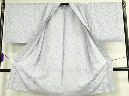 平和屋本店∞極上　長羽織　単衣　雪輪舞桜　金彩　逸品　DZAB7783kh6