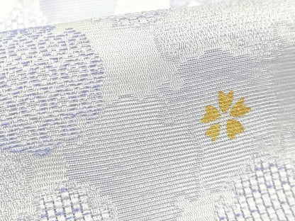 平和屋本店∞極上　長羽織　単衣　雪輪舞桜　金彩　逸品　DZAB7783kh6
