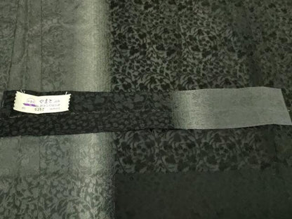 平和屋本店∞極上 長羽織　スリーシーズン　春夏秋　塵除け　花丸紋紗　暈し染め　黒地　やまと誂製　反端付き　未使用　逸品　DZAB7785kh6