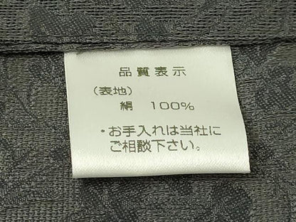平和屋本店∞極上 長羽織　スリーシーズン　春夏秋　塵除け　花丸紋紗　暈し染め　黒地　やまと誂製　反端付き　未使用　逸品　DZAB7785kh6