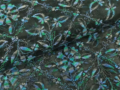 平和屋本店∞極上 長羽織 スリーシーズン 春夏秋 塵除け ロング丈 BANKANわものや オーガンジー 刺繍 レース 暈し染め 逸品 DZAB7789kh6