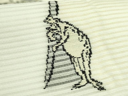 平和屋着物＊極上　夏物　九寸名古屋帯　鳥獣戯画　逸品　未使用　DZAB7805kh6