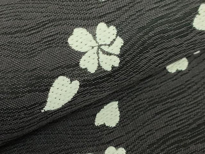 平和屋本店●極上　織文意匠　鈴木　両面　六通柄袋帯　唐織　市松舞桜　鹿の子　平絹錦　逸品　DZAB7825kh6