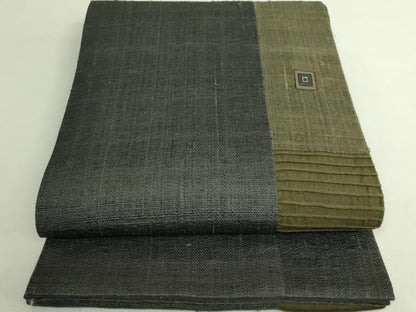 平和屋本店●極上　Maru　Factory　丸山正　太鼓柄袋帯　紬地　逸品　DZAB7827kh6