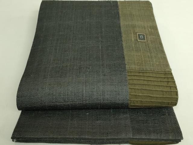 平和屋本店●極上　Maru　Factory　丸山正　太鼓柄袋帯　紬地　逸品　DZAB7827kh6