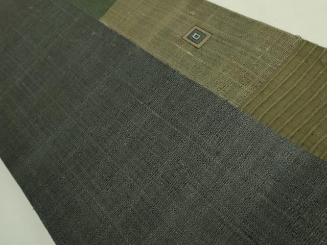 平和屋本店●極上　Maru　Factory　丸山正　太鼓柄袋帯　紬地　逸品　DZAB7827kh6