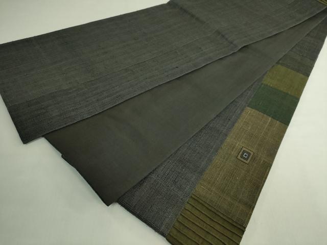 平和屋本店●極上　Maru　Factory　丸山正　太鼓柄袋帯　紬地　逸品　DZAB7827kh6