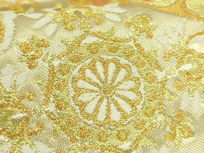 平和屋本店●極上　西陣　川島織物　六通柄　本袋帯　唐織　狩猟花文　金糸　逸品　DZAB7838kh6