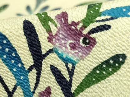 平和屋本店●最高級　城間栄順　本場琉球紅型　九寸名古屋帯　海想　伊と幸　鬼しぼ縮緬　ますいわ屋扱い　参考資料付き　逸品 DZAB7845kh6