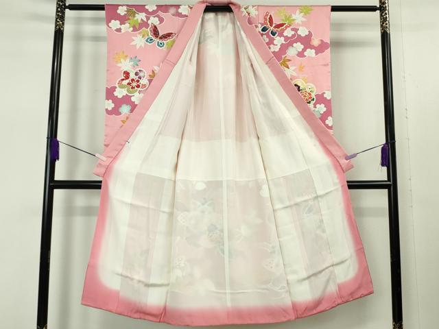 平和屋本店[]極上　七五三　女の子　7歳　祝着　駒刺繍　橘　立波　金彩　逸品　DZAB7851kh6