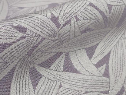 平和屋本店▽極上　創業200年・7代目永治屋清左衛門　お召　単衣　笹　藤紫色　逸品　未使用　DZAB7853kh6