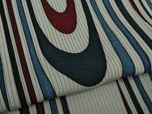 平和屋本店＊極上　夏物　キモノデザイナー　斉藤上太郎　小紋　縦絽　壺垂　五泉　反端付き　逸品　DZAB7854kh6