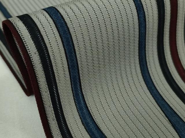 平和屋本店＊極上　夏物　キモノデザイナー　斉藤上太郎　小紋　縦絽　壺垂　五泉　反端付き　逸品　DZAB7854kh6
