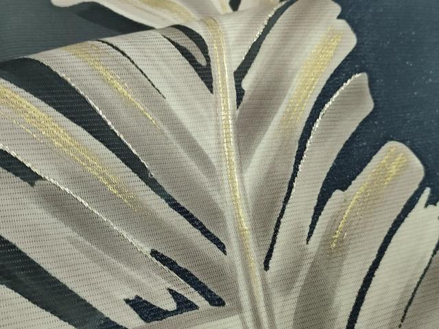 平和屋本店＊希少　夏物　創業460年・千總　訪問着　絽　刺繍　羊歯　鉄御納戸色地　金彩　伊勢丹扱い　逸品　DZAB7857kh6