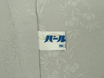平和屋本店●極上　訪問着　総手刺繍　牡丹鼠色地　暈し染め　金糸　逸品　未使用　DZAB7861kh6