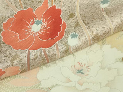 平和屋着物●極上　訪問着　枝梅　枝花文　暈し染め　逸品　DZAB7865kh6