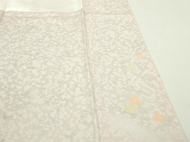 平和屋本店●極上　訪問着・長襦袢(無双仕立て)セット　駒刺繍　枝垂れ花　花丸文　金彩　逸品　未使用　DZAB7870kh6