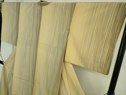 平和屋本店●極上　本塩沢　やまだ織　200色　袷　阿部芳子作　証紙付き　逸品　DZAB7887kh6
