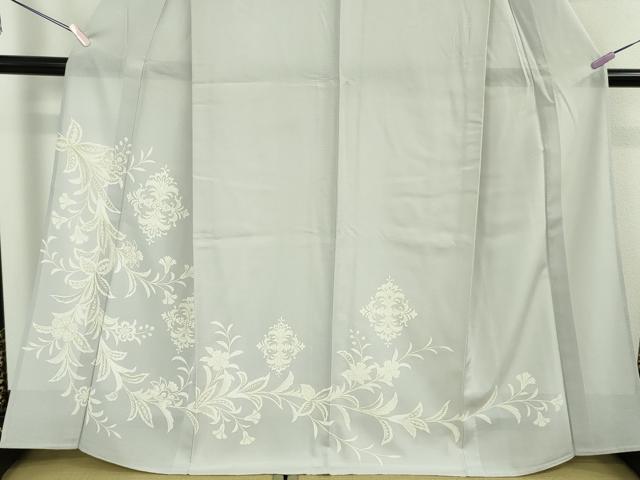 平和屋本店＊極上　夏物　訪問着　絽　更紗花文　乳白色地　金彩　逸品　DZAB7893kh6