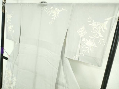 平和屋本店＊極上　夏物　訪問着　絽　更紗花文　乳白色地　金彩　逸品　DZAB7893kh6