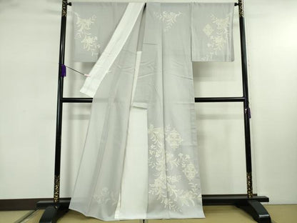 平和屋本店＊極上　夏物　訪問着　絽　更紗花文　乳白色地　金彩　逸品　DZAB7893kh6