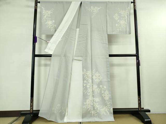 平和屋本店＊極上　夏物　訪問着　絽　更紗花文　乳白色地　金彩　逸品　DZAB7893kh6