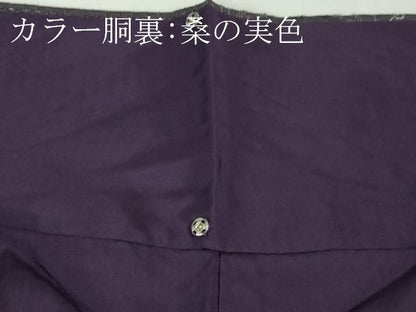 平和屋本店●極上　中国三大刺繍　スワトウ刺繍　汕頭刺繍　総刺繍　本場縞大島紬　市松花文　藤煤竹色地　逸品　未使用　DZAB7903kh6