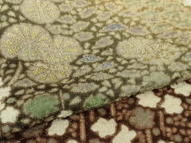 平和屋本店●極上　十日町　名門　滝泰謹製　訪問着　相良刺繍　おぼろ染　襲ね絞り　樹林文　暈し染め　金通し地　逸品　DZAB7905kh6