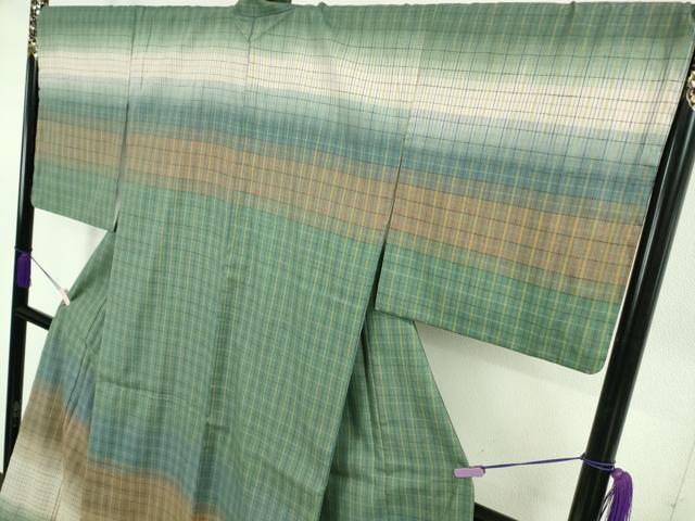 平和屋本店●超希少 伝統工芸士 山内咲子 本場結城紬 重要無形文化財 地機 訪問着 奥順謹製 上代300万 証紙付き 逸品　未使用　DZAB7911kh6
