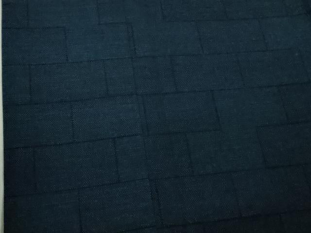 平和屋本店●極上　綿薩摩　東郷織物謹製　手織　160亀甲　實篤　永江明夫　正藍染　逸品　DZAB7916kh6