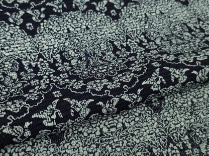 平和屋本店＊希少　夏物　藍香房　小紋　紗　天然藍染　樹下双鳥文　逸品　DZAB7927kh6