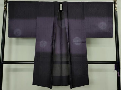 平和屋本店∞極上　長羽織　スリーシーズン　春夏秋　塵除け　刺繍　花丸文　暈し染め　やまと誂製　反端付き　逸品　未使用　DZAB7932kh6