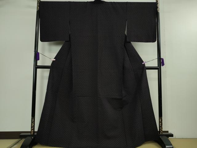 平和屋本店▽極上　久留米絣　単衣　綿　坂田織物謹製　証紙付き　逸品　DZAB7935kh6