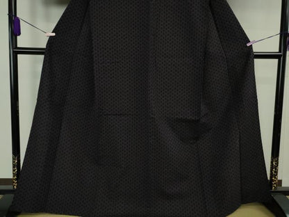 平和屋本店▽極上　久留米絣　単衣　綿　坂田織物謹製　証紙付き　逸品　DZAB7935kh6